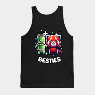 Besties Panda And Bamboo Tank Top